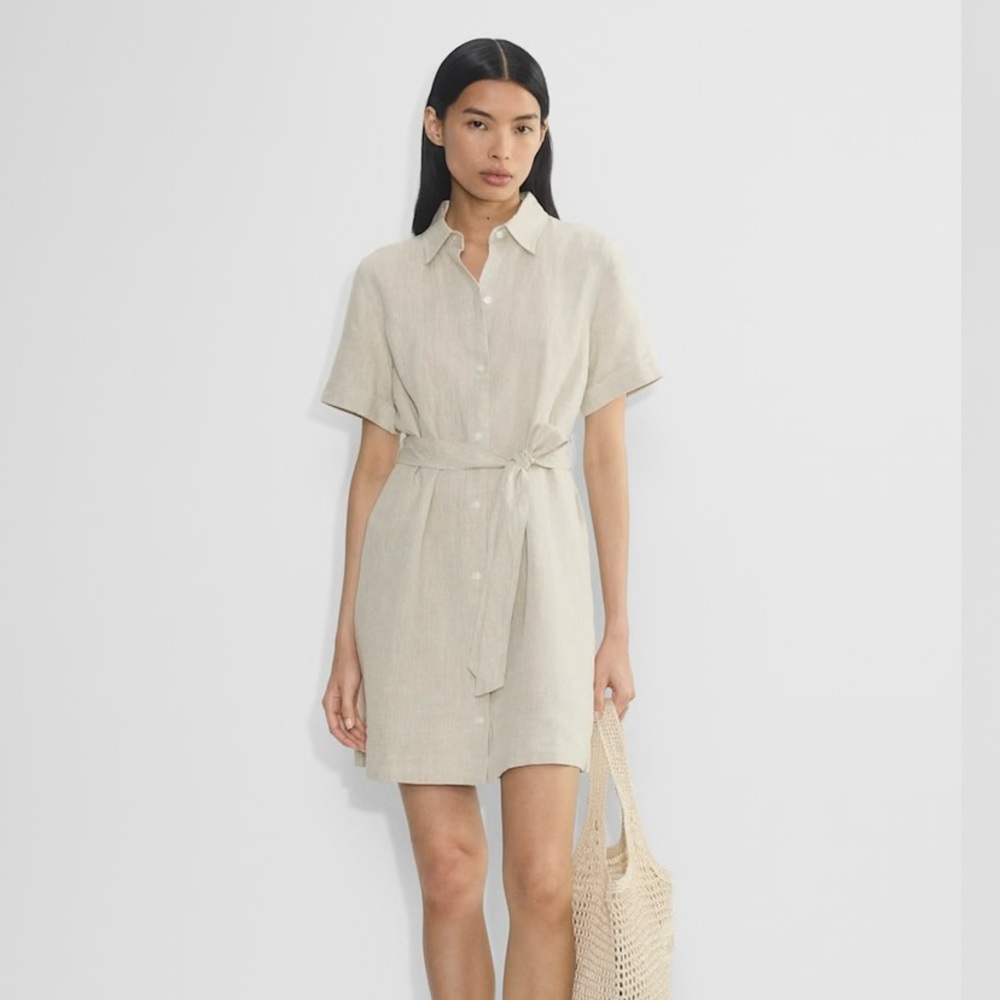 Aritzia Wilfred Eleta organic linen mini dress